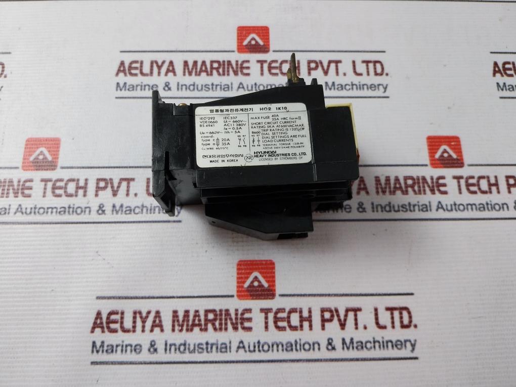 Hyundai Hor 1K10 Thermal Overcurrent Relay 660V