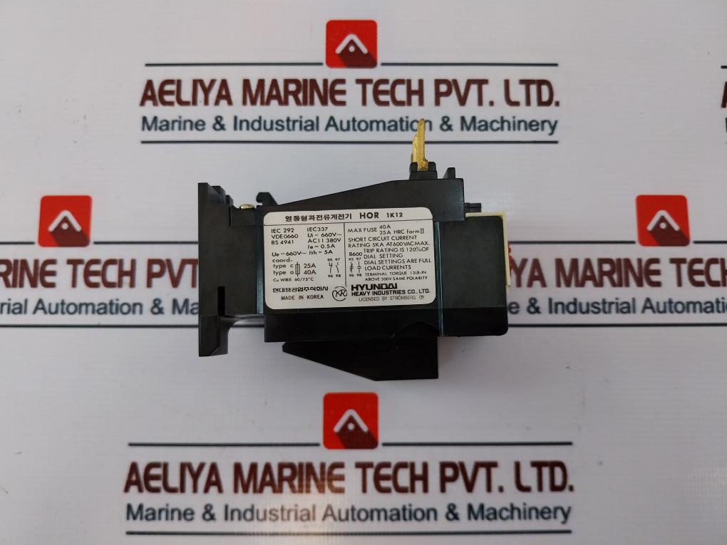 Hyundai Hor 1K 12 Thermal Overcurrent Relay 5A 660V~