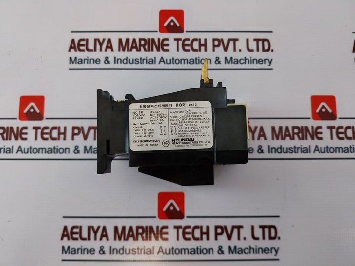 Hyundai Hor 1K 12 Thermal Overcurrent Relay 5A 660V~