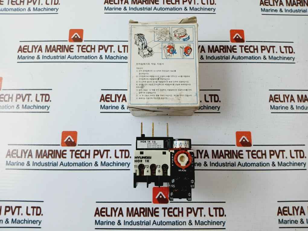 Hyundai Hor 1K 15 Thermal Overcurrent Relay 660V Ac 5A Used