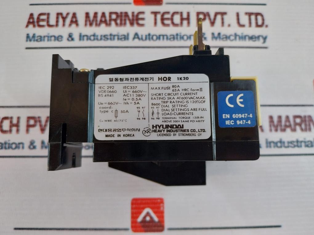 Hyundai Hor 1K 20 Thermal Overcurrent Relay