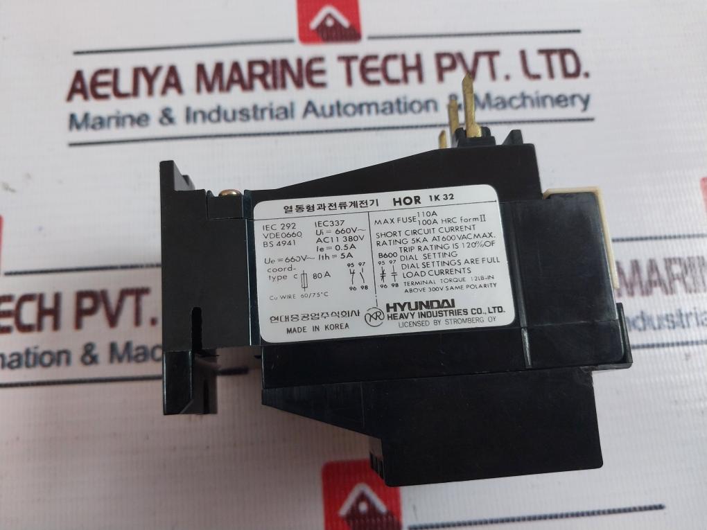 Hyundai Hor 1K 32 Thermal Overload Relay 660V~ 5A