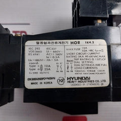 Hyundai Hor 1K 4.2 Thermal Overload Relay Vde0660 60/75˚C 5Ka At 600Vac