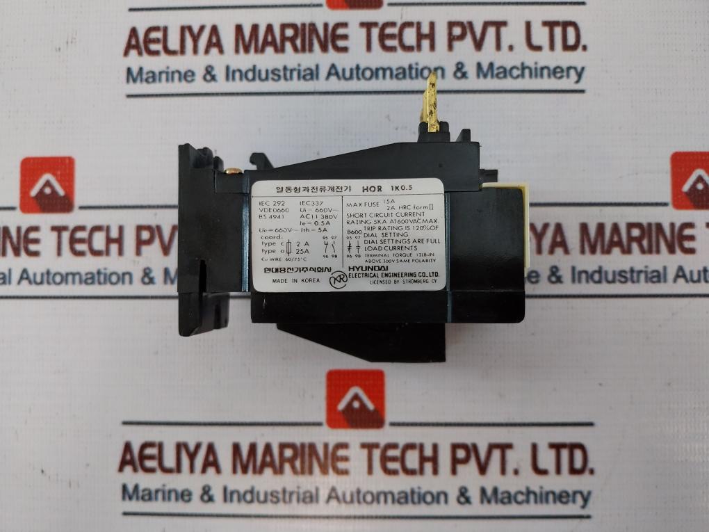 Hyundai Hor 1K Thermal Overload Relay Hor 1K,0.5