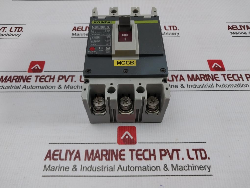 Hyundai Industrial Molded Case Circuit Breaker 50/60Hz Ac 690V Part No Ucb 100 R