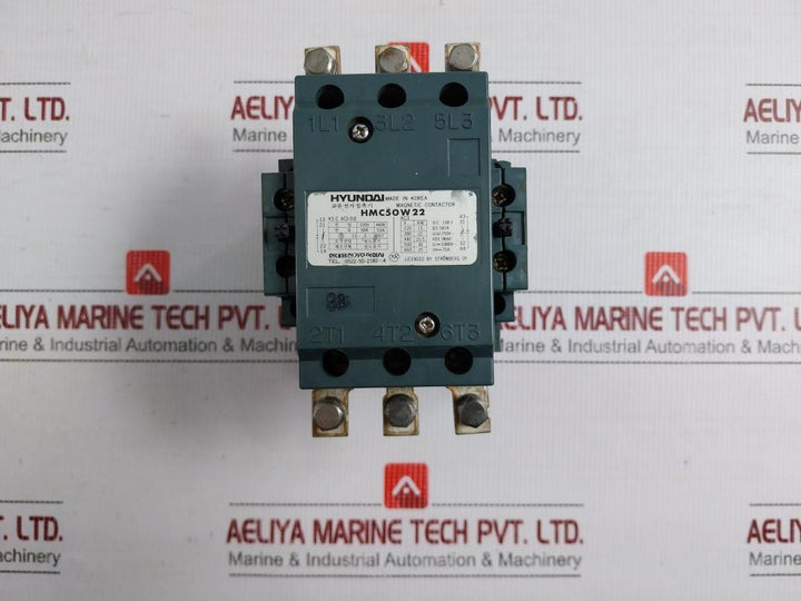 Hyundai Magnetic Contactor 750V 50/60Hz Part No Hmc50W22