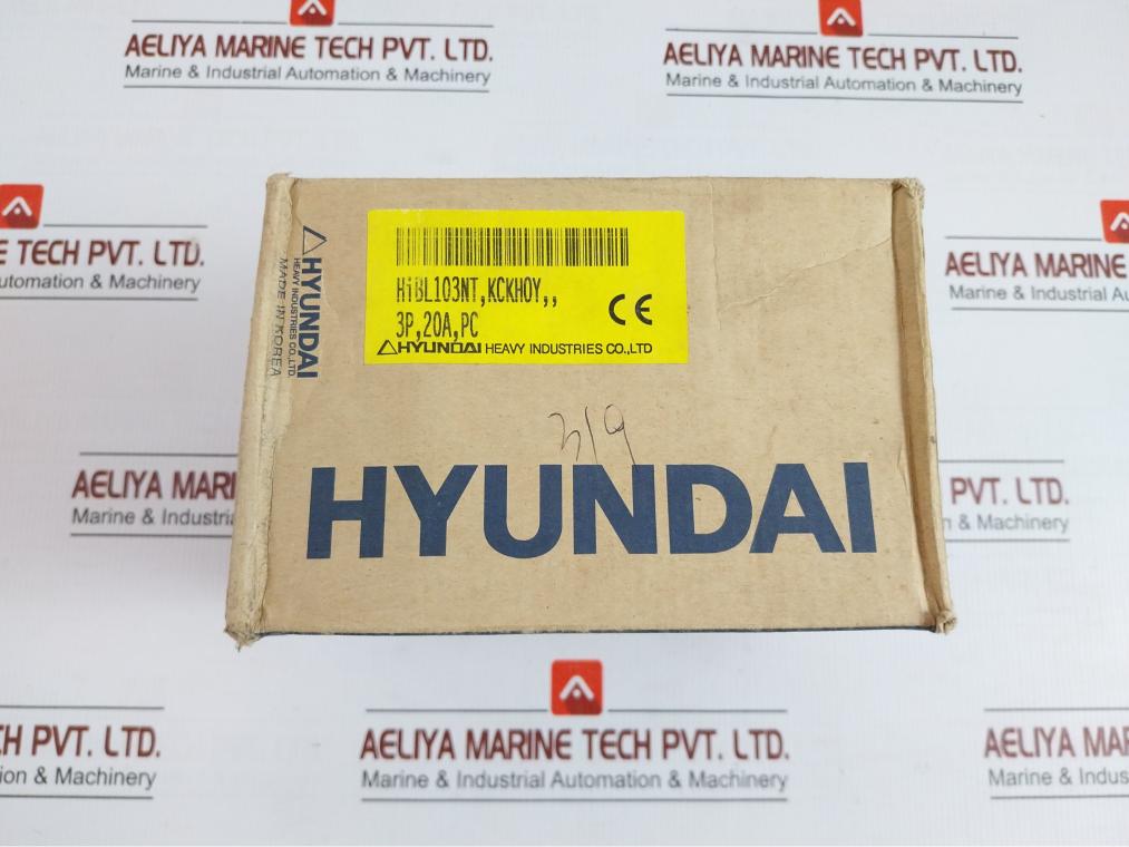 Hyundai Molded Case Circuit Breaker(Mccb) 50/60Hz Ac200-230V Hibl 103Nt