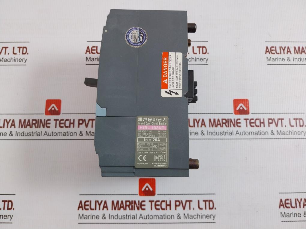 Hyundai Molded Case Circuit Breaker(Mccb) 50/60Hz Ac200-230V Hibl 103Nt