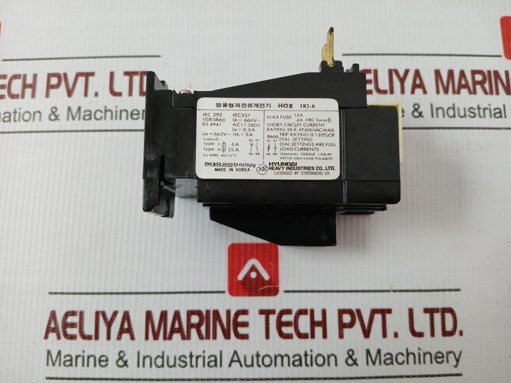 Hyundai Thermal Overload Relay 660V Hor1K1.6