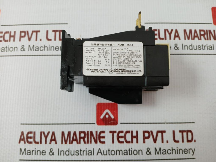 Hyundai Thermal Overload Relay 660V Hor1K1.6