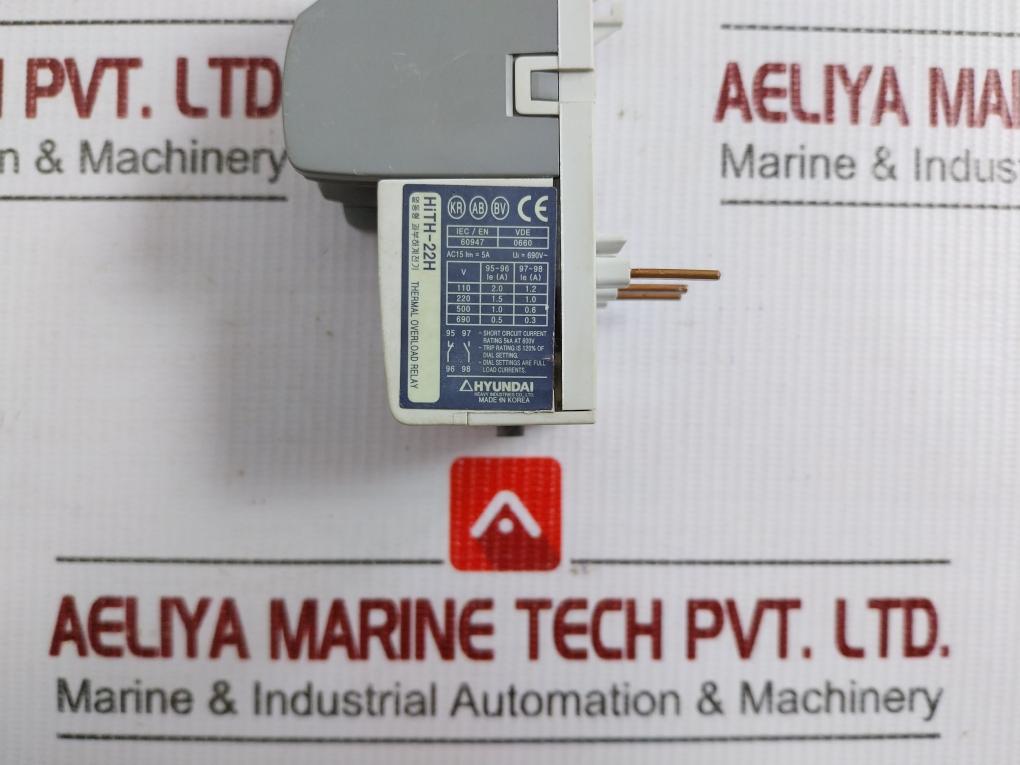 Hyundai Thermal Overload Relay 690V 5A Hith-22H