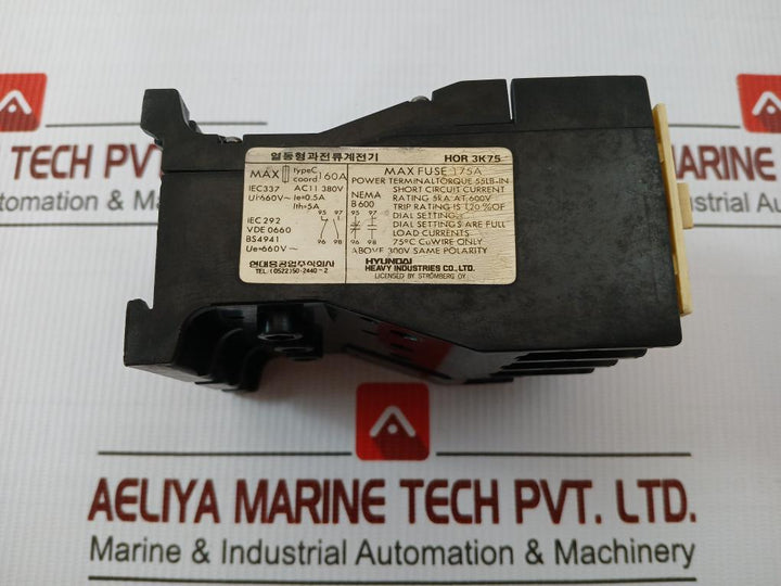 Hyundai Thermal Overload Relay Ac11 380V Hor 3K75