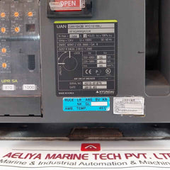 Hyundai Uan16A3B M1C1S168J Air Circuit Breaker 1000V 3-pole 50/60Hz