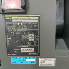 Hyundai Uan50C3C M1C1S168S Acb Air Circuit Breaker 3P 100% Icu 1000V 50/60 Hz