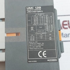 Hyundai Umc 12B Magnetic Contactor, 20A, 750V~, 6Kv
