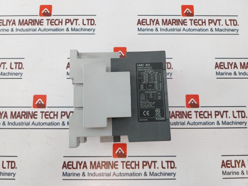 Hyundai Umc 40 Magnetic Contactor K60947-4-1, Ac3-0-0, 50/60Hz