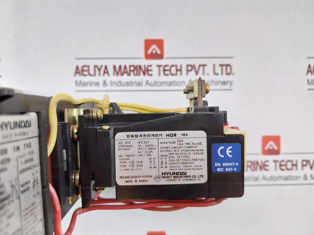 Hyundai Hor 1M 750 Thermal Overload Relay Ac11 380V