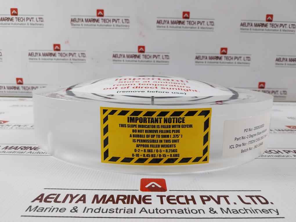 I-tech 2 Degree Slope Indicator Assembly 12 Dai A301477-1 Rev.B