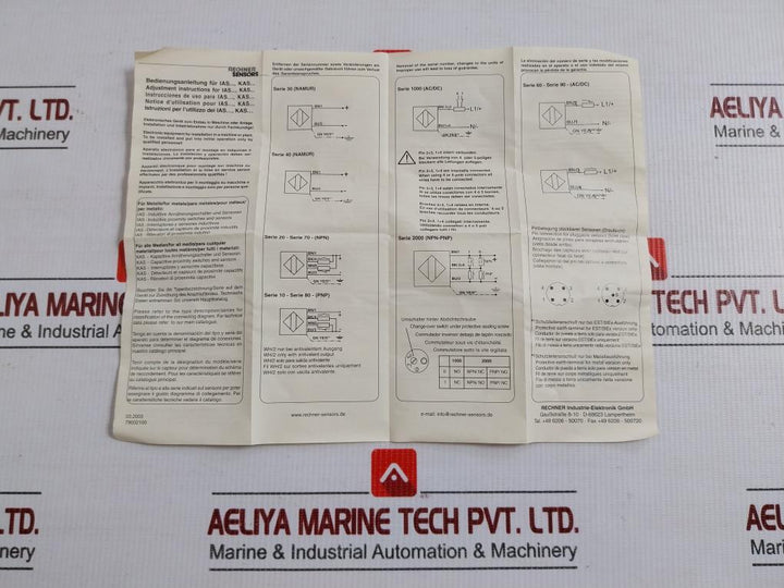 Ias-10-a22-s Inductive Proximity Switch And Sensor Rechner