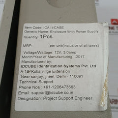 Icai-vcase Enclosure With Power Supply 12V 3.0Amp Idcube