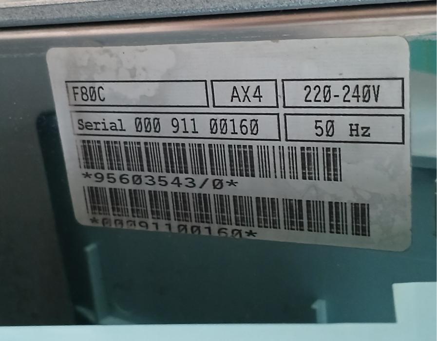 Icematic F80C Ice Flaker Machine 220-240V 50 Hz 2.6A 400W 19262825.0 Rev 01
