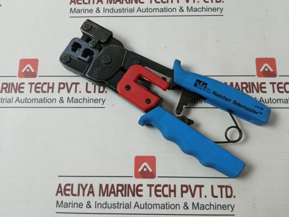 Ideal 30-696 Ratchet Telemaster Modular Plug Termination Crimp Tool Nd 3050-3