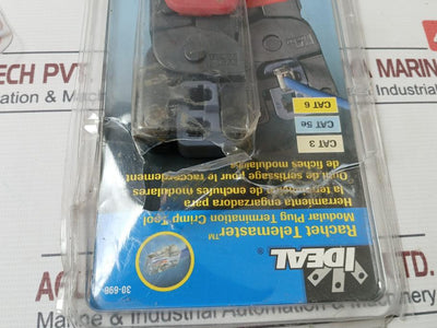 Ideal 30-696 Ratchet Telemaster Modular Plug Termination Crimp Tool Nd 3050-3