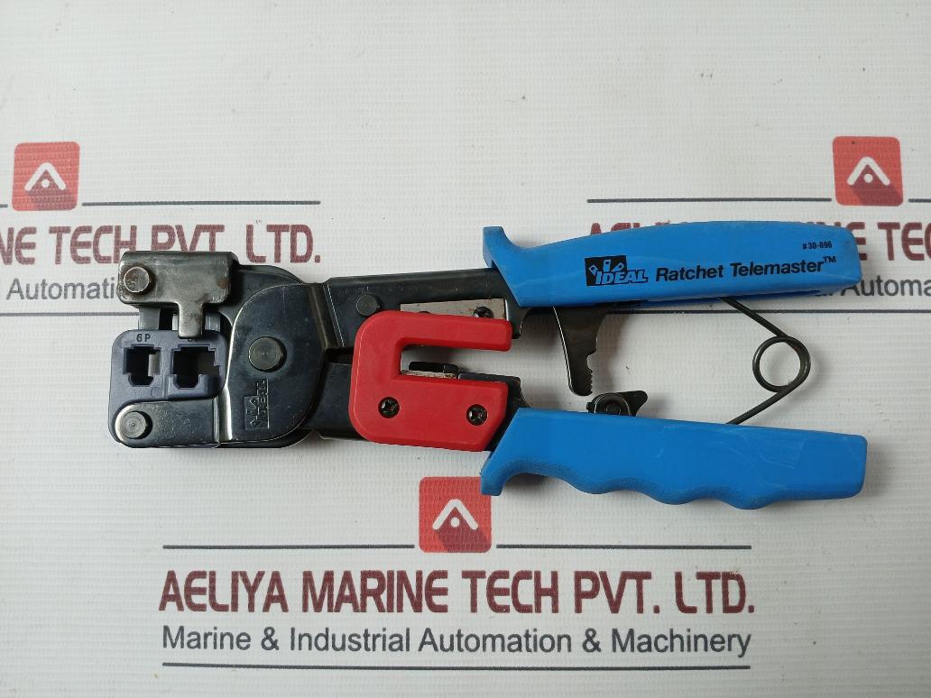 Ideal 30-696 Ratchet Telemaster Modular Plug Termination Crimp Tool Nd 3050-3