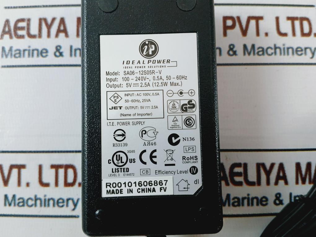Ideal Power Sa06-12S05R-v Power Adapter 100-240V~ 0.5A 50-60Hz