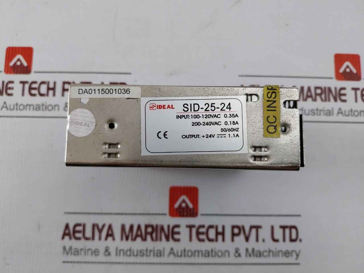 Ideal Sid-25-24 Switching Mode Power Supply 100-120Vac 0.35A 50/60Hz Da011500103