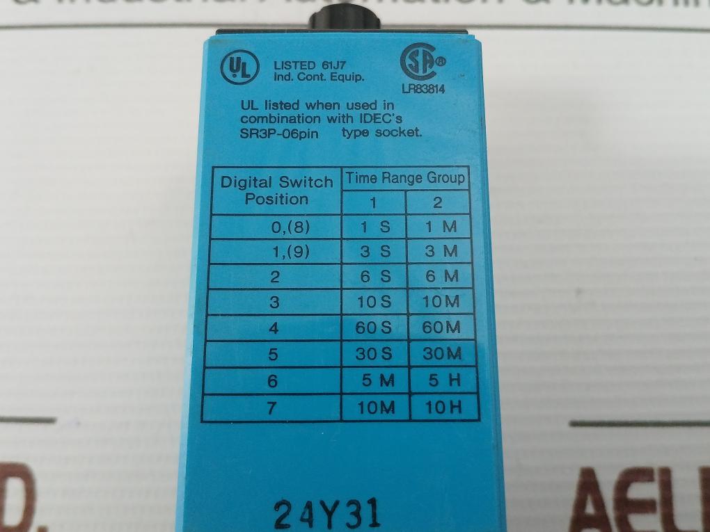 Idec-24-Vac-10A-0-1-Sec-Analog-Electronic-Timer-Relay-RTE-P21-210182-8