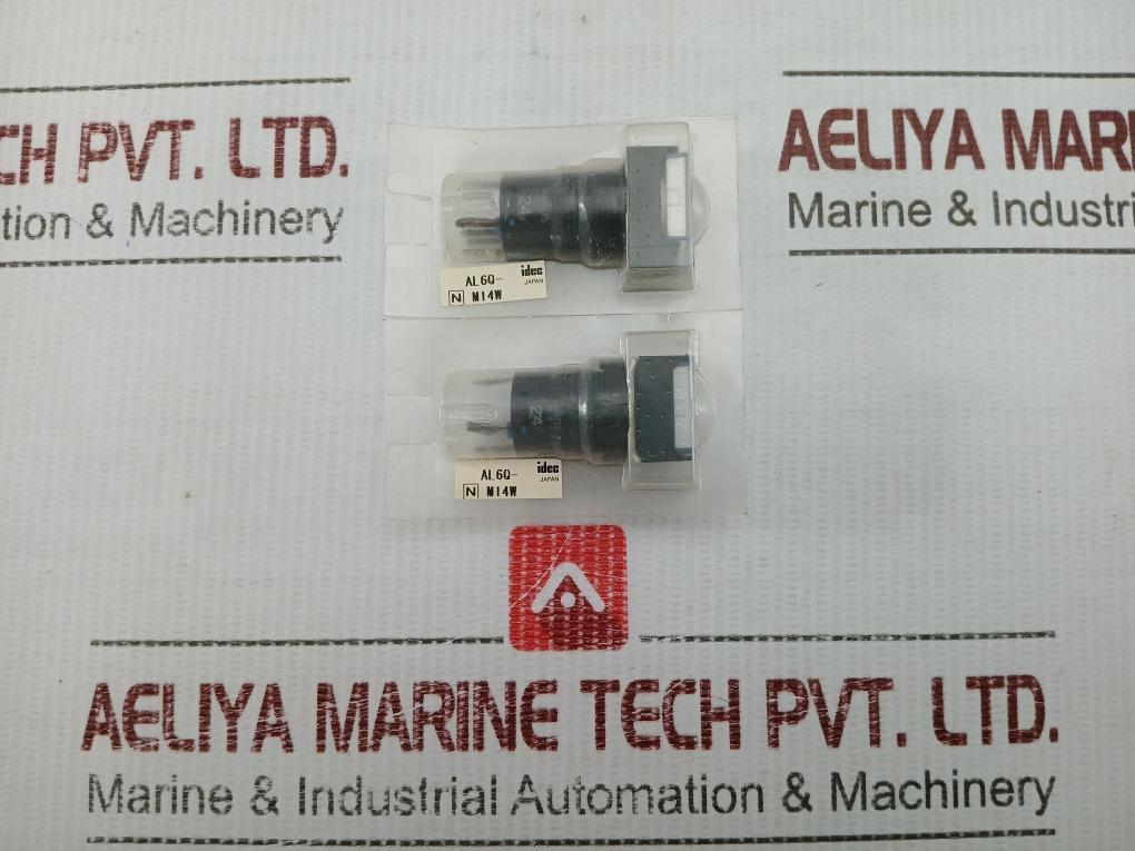 Idec-Ac250V-0-5A-Illuminated-Push-Button-Switch-Al6-m-Lot-Of-2X-209237-1