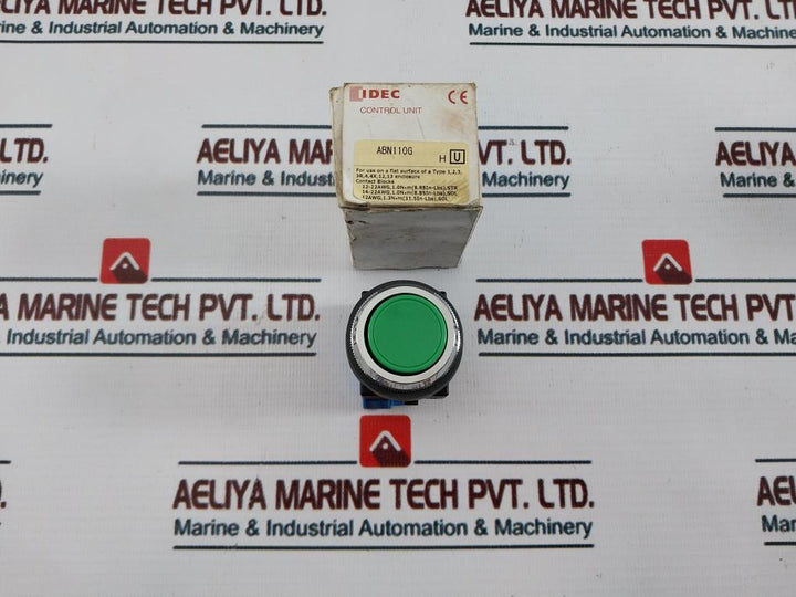 Idec ABN110G Pushbutton Round Flush Momentary Green HW-U10