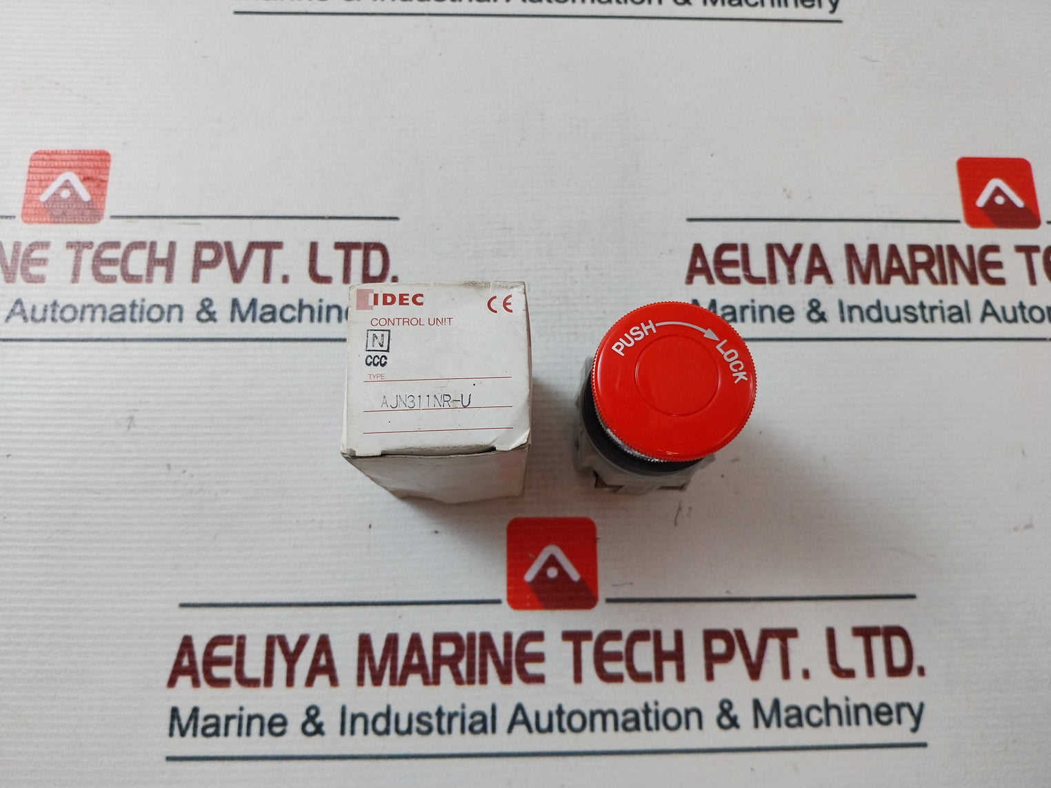 Idec Ajn311Nr-u Red Pushbutton With Contact Block 12-22 Awg 600V