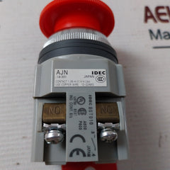 Idec Ajn311Nr-u Red Pushbutton With Contact Block 12-22 Awg 600V