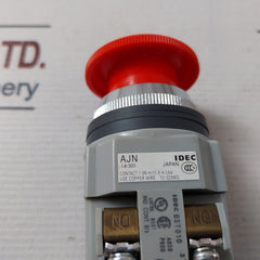 Idec Ajn311Nr-u Red Pushbutton With Contact Block 12-22 Awg 600V