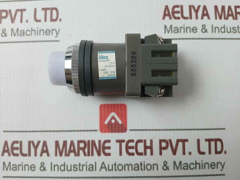 Idec Alne8811W Illuminated Pushbutton Switch 12V 50-60Hz