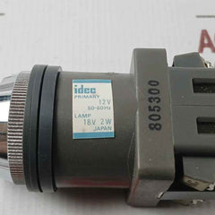 Idec Alne8811W Illuminated Pushbutton Switch 12V 50-60Hz