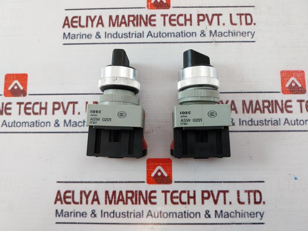 Idec Asw 0201/ Hw-g01 Selector Switch With Contact Block