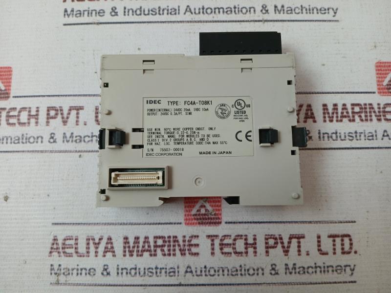 Idec Fc4A-t08K1 Microsmart Digital I/O Module 24Vdc 20Ma, 5Vdc 10Ma