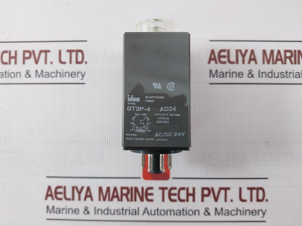 Idec Gt3P-4Ad24 Electronic Timer 1S 100Ma 28Vdc Ac/Dc 24V 24231