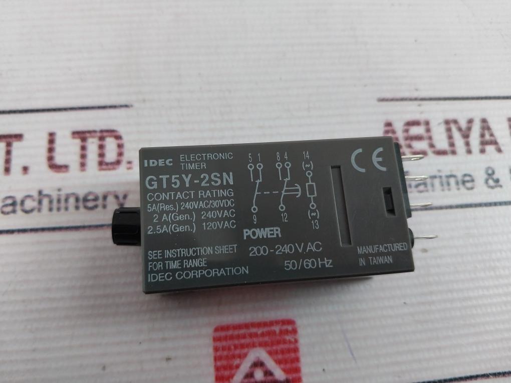Idec Gt5Y-2Sn Electronic Timer Gt5Y-2Sn1A100, 5A 240Vac 50/60Hz