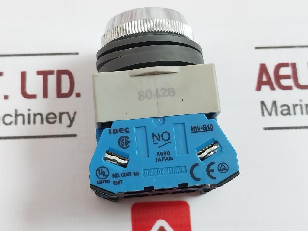 Idec Hw-g01 Pushbutton And Pilot Light With Contact Block 600V 10A