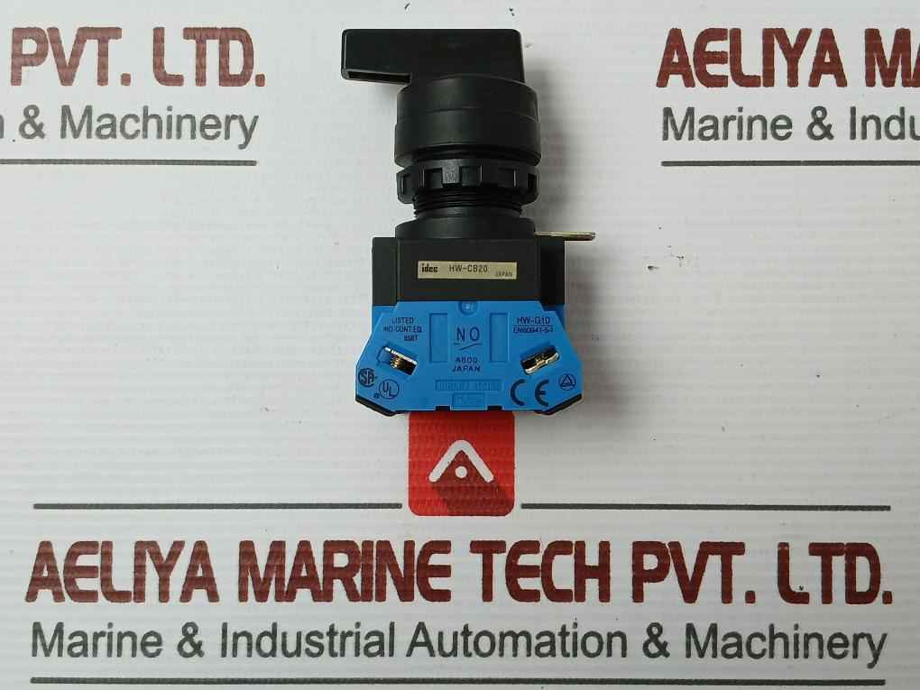 Idec Hw-g10 Selector Switch With A Contact Block Hw-cb20, 600V 10A
