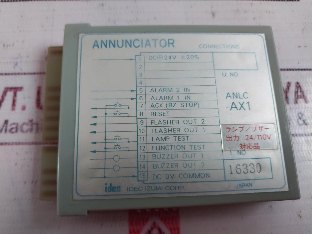 Idec Izumi Anlc-ax1 Iz-alarm Annunciator