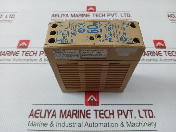Idec Izumi Power Supply Switching Input: 100-240Vac 1.7A Ps5R-sd24