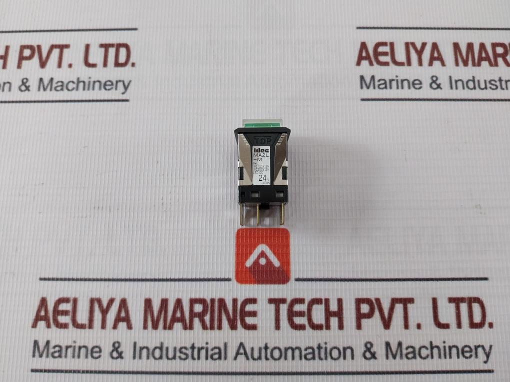Idec Ma2L-m Green Push Button Switch With Indicator Lamp Led Dc Ac125V 3A
