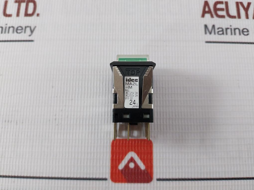 Idec Ma2L-m Green Push Button Switch With Indicator Lamp Led Dc Ac125V 3A