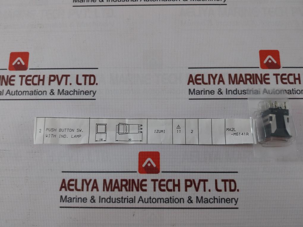 Idec Ma2L-m Red Push Button Switch With Indicator Lamp Ac250V 2A 24V Led Dc