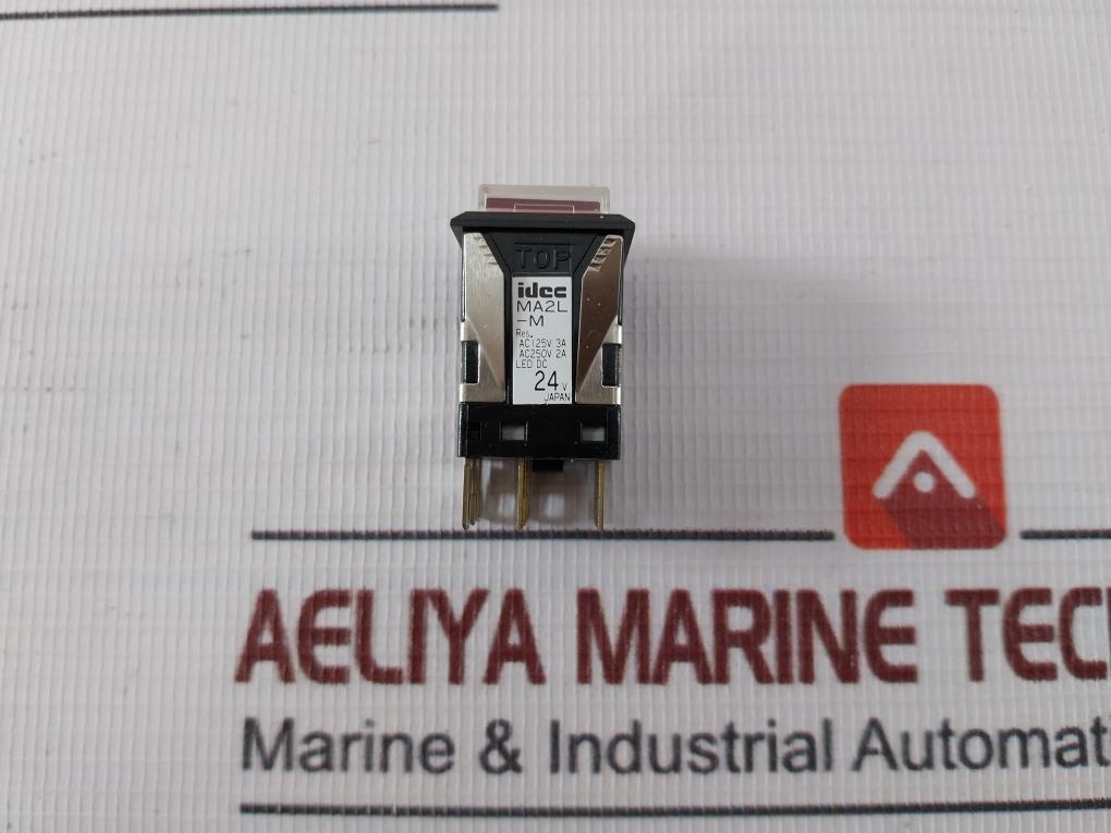 Idec Ma2L-m Red Push Button Switch With Indicator Lamp Ac250V 2A 24V Led Dc